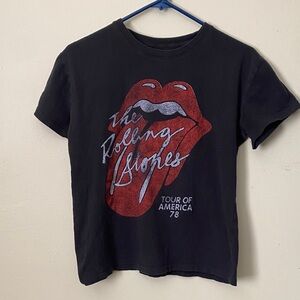 The Rolling Stones Black and Red Short Sleeve Tee